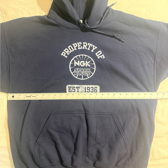 NGK Spark Plugs Hoodie Mens XL Property Of NGK Racing Automotive Graphic - Picture 5 of 6